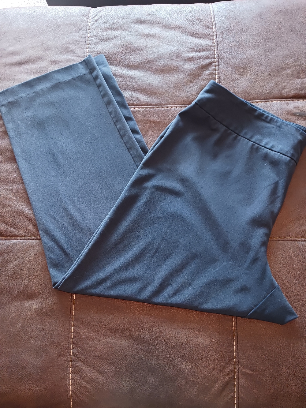 dressbarn Women's Dark Navy Straight-Leg Trousers Pants Sz 18W EUC